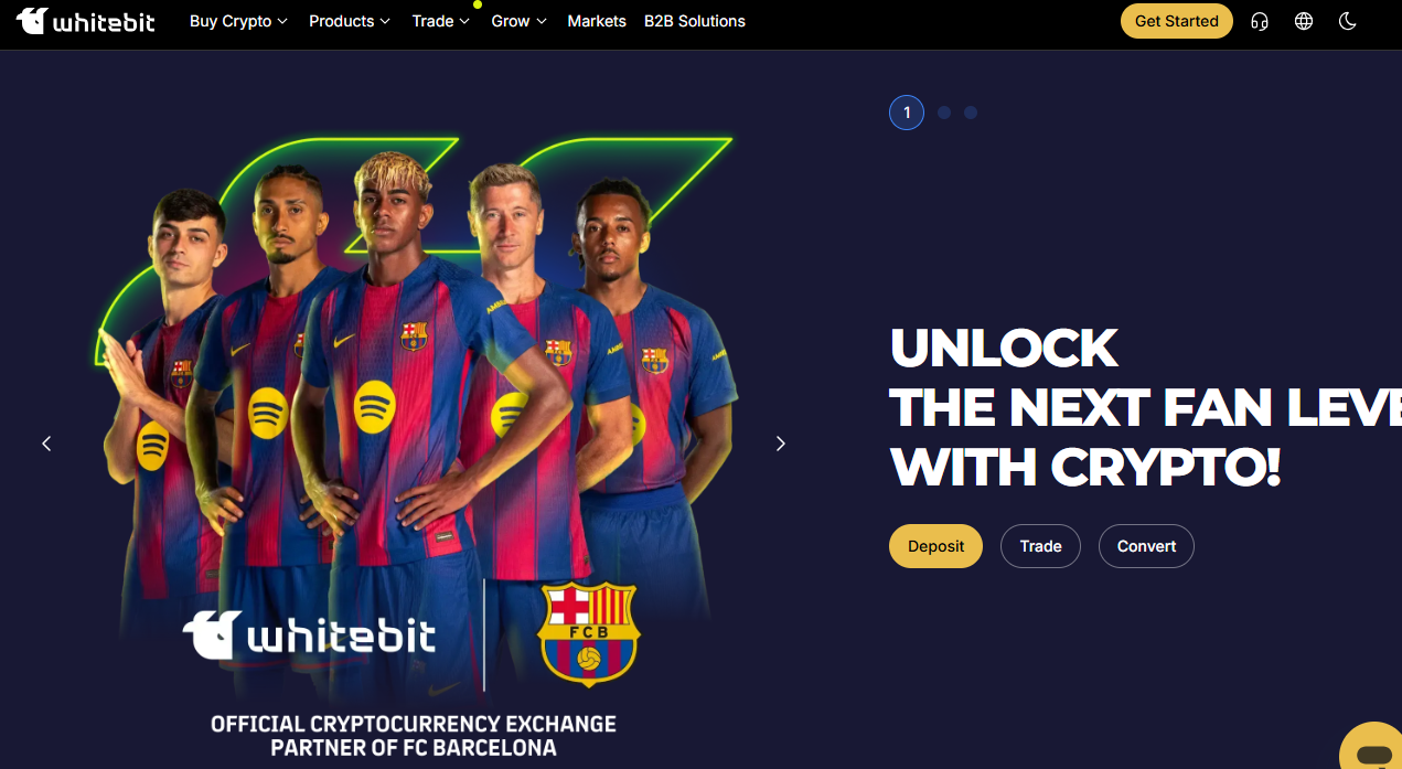 WhiteBIT Handelsplattform mit Spot Futures und WBT Staking